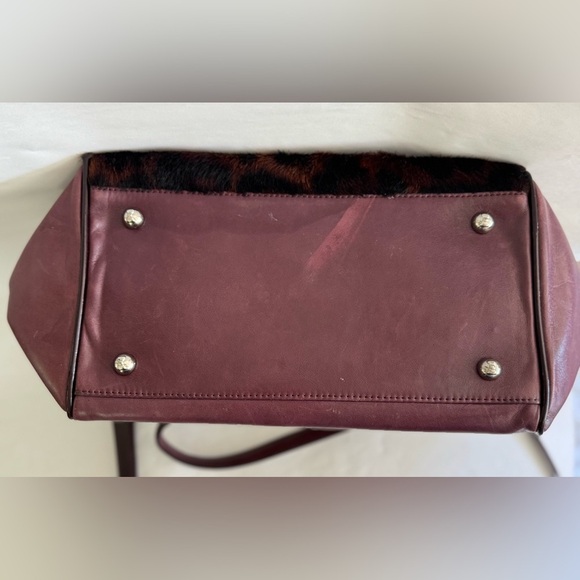 My Flat In London Leopard Faux Fur & Patent Bow Bag MFIL Creed – Rare Sz Medium - Picture 7 of 15